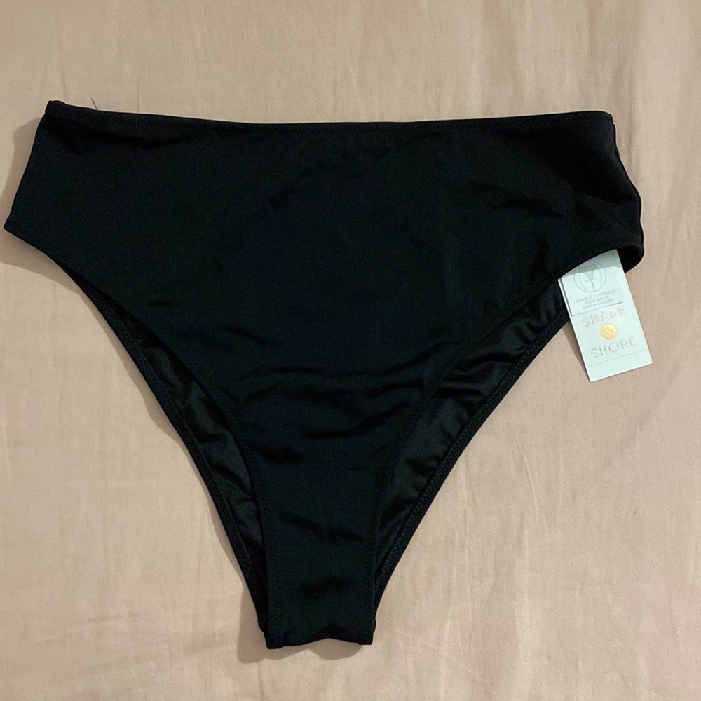 Shade & Shore Black High Waist bathing suit Bottom